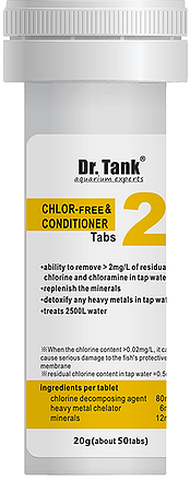 CHLOR-FREE & <em>Conditioner</em> Tabs Dr. Tanks